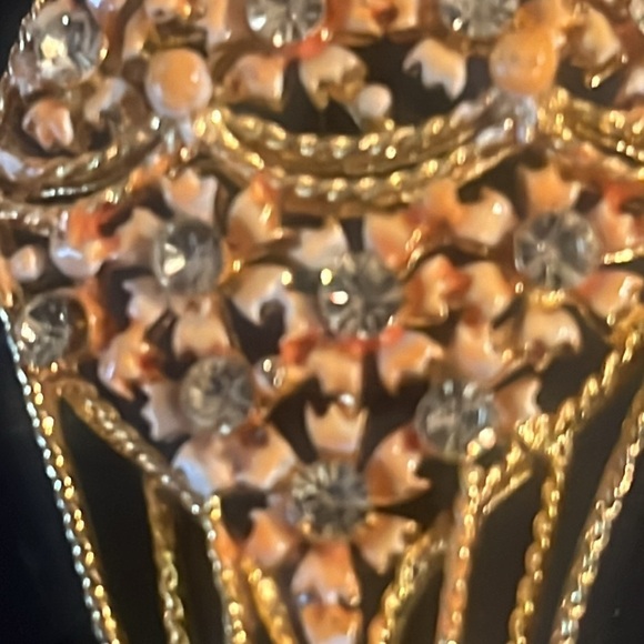 Vintage hot air balloon brooch pin aurora borealis crystals gold - Picture 5 of 10